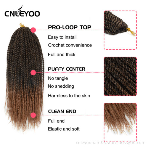 2021 Factory Grey Senegalese Twist Crochet Braids 12 Inch Small Senegalese Twist Braiding Hair Extension For Women